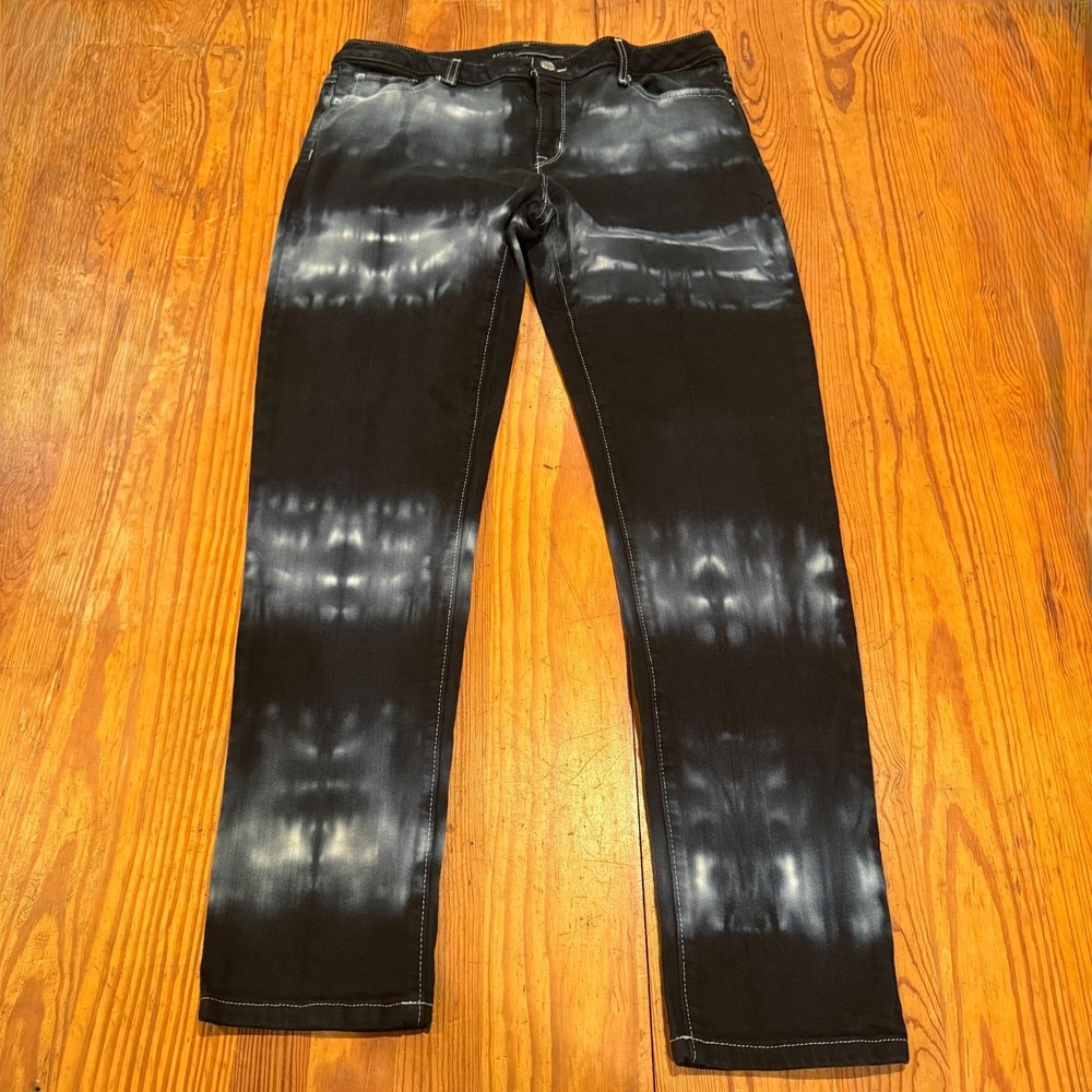 MICHAEL‎ KORS Jeans Women's 10 Black  and White Tie-Dye Denim